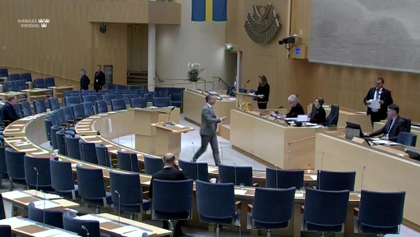 Stillbild från Debatt om förslag, Utgiftsområde 7 Internationellt bistånd