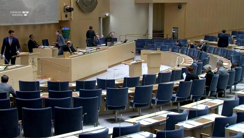 Stillbild från Debatt om förslag, Utgiftsområde 4 Rättsväsendet