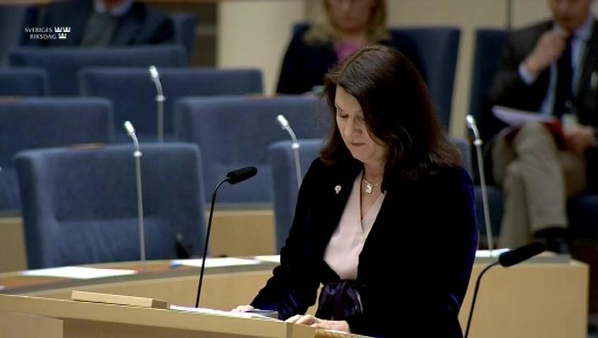 Stillbild från Interpellationsdebatt, Kinastrategin och stödet till demokratisk utveckling i Hongkong