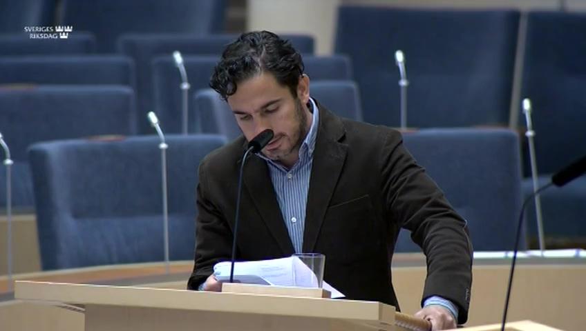 Stillbild från Interpellationsdebatt, Åtgärder mot förlust av sjukpenning i coronatider