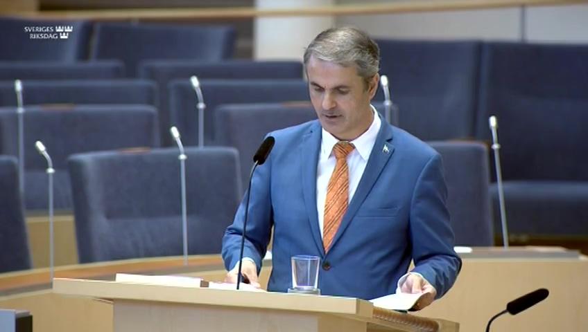 Stillbild från Interpellationsdebatt, Olycksfall och systematiskt arbetsmiljöarbete på Samhall