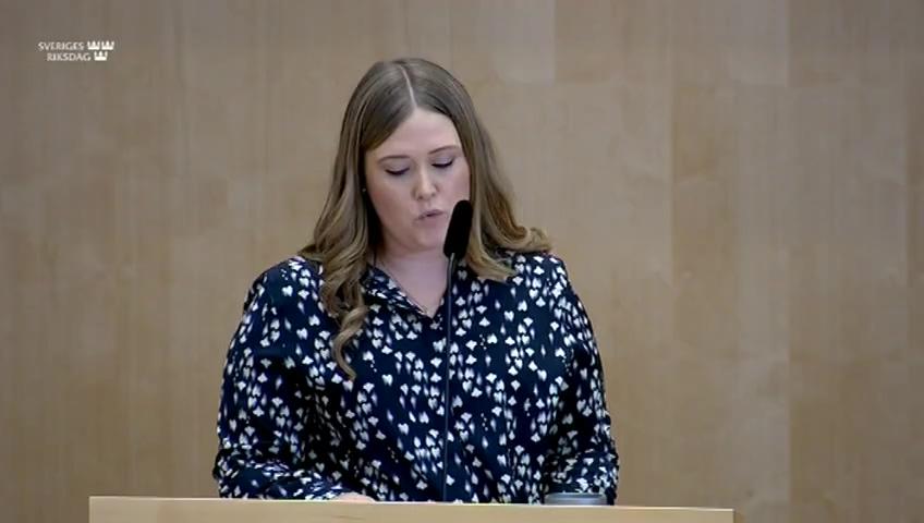 Stillbild från Debatt om förslag, Riksrevisionens rapport om styrningen av rättskedjan