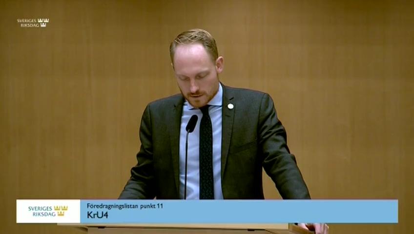 Stillbild från Debatt om förslag, Säkerhetsarbetet i de statliga centralmuseernas samlingsförvaltning