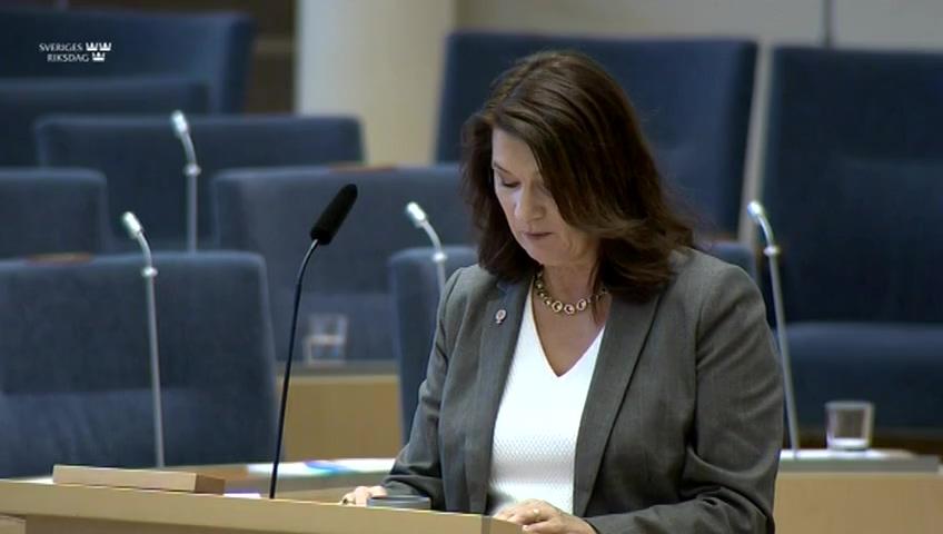 Stillbild från Interpellationsdebatt, Återupprättade relationer mellan Sverige och Israel