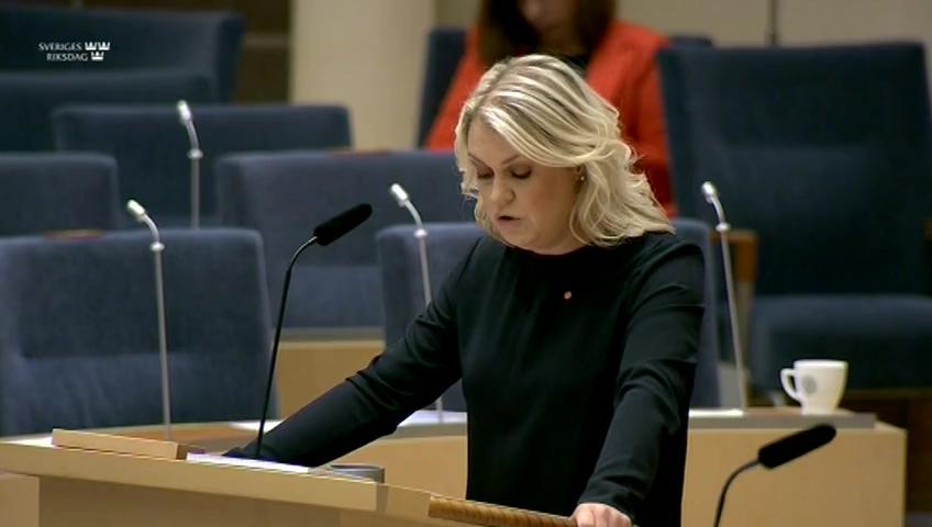 Stillbild från Interpellationsdebatt, Lagstiftningen kring könsdysfori