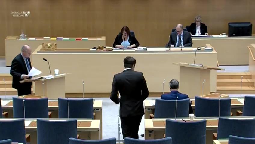 Stillbild från Interpellationsdebatt, Folkomröstning om invandringspolitiken 