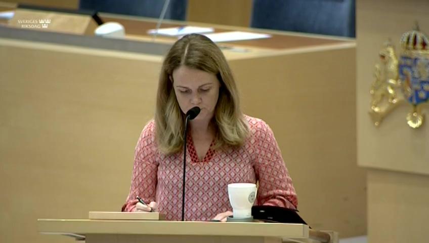 Stillbild från Interpellationsdebatt, Försäljning av sälprodukter