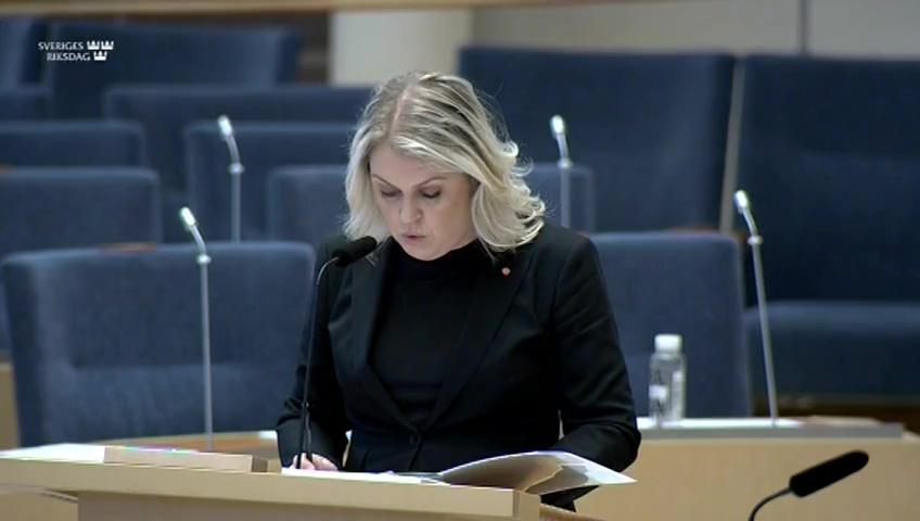 Stillbild från Interpellationsdebatt, Ojämlikhet i cancervården