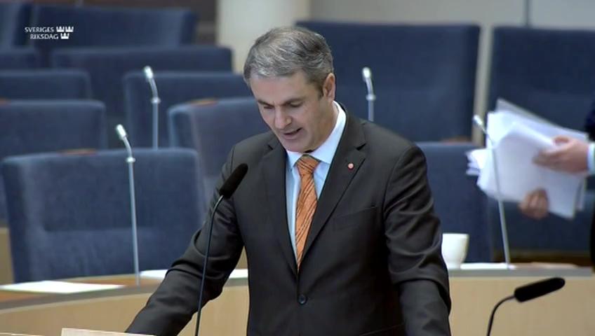 Stillbild från Interpellationsdebatt, Nyttjande av oseriös transportverksamhet