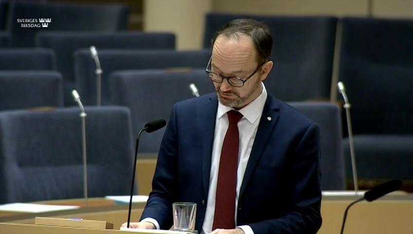 Stillbild från Interpellationsdebatt, Framtiden för Sjöfartsverket