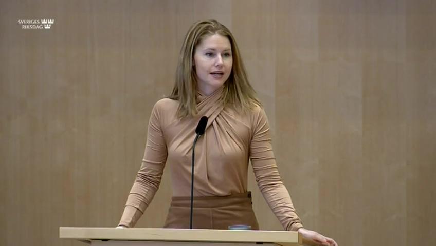 Stillbild från Debatt om förslag, Riksrevisionens rapport om diskrimineringslagens krav på lönekartläggning