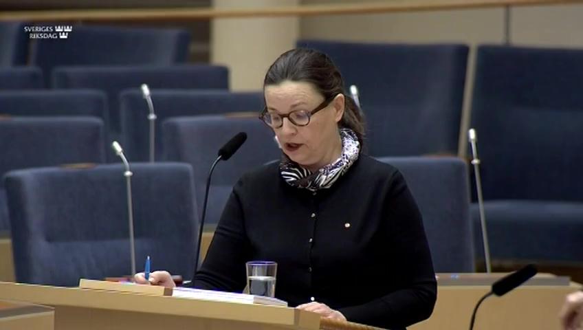 Stillbild från Interpellationsdebatt, Genomströmningen på de gymnasiala yrkesutbildningarna