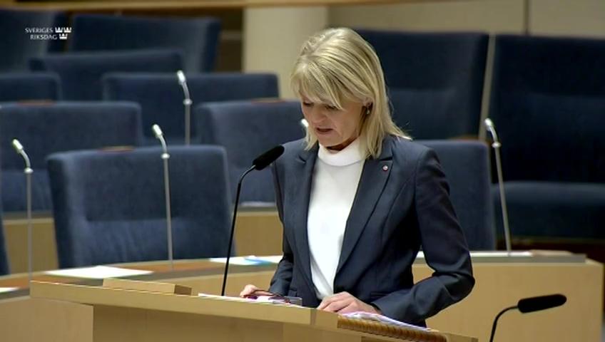 Stillbild från Interpellationsdebatt, Snedvriden konkurrens