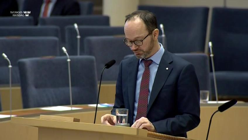 Stillbild från Interpellationsdebatt, Erkännande av färöiska körkort i Sverige