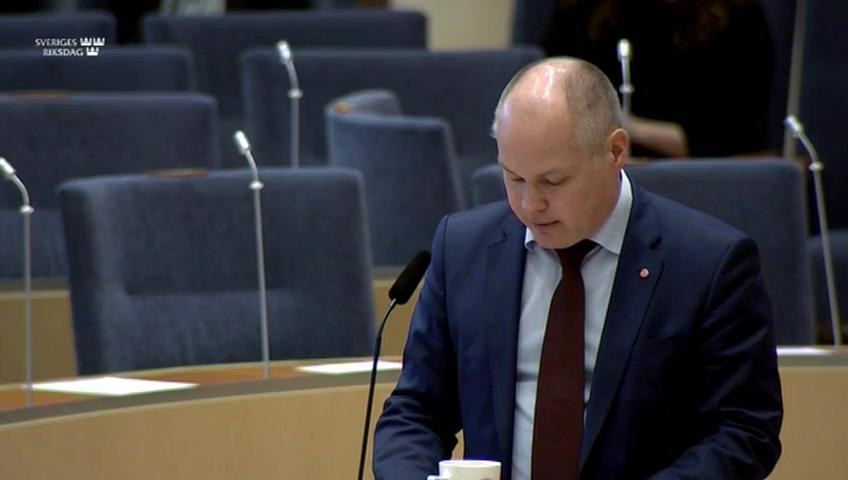 Stillbild från Interpellationsdebatt, Bristande information om gymnasielagens tolkning