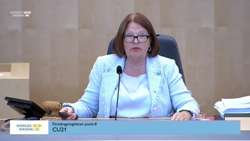 Stillbild från Debatt om förslag, Kompletteringar till nya EU-regler om aktieägares rättigheter