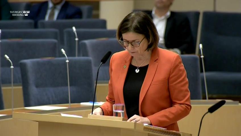 Stillbild från Interpellationsdebatt, Miljökonsekvenser av mobila verkstäder