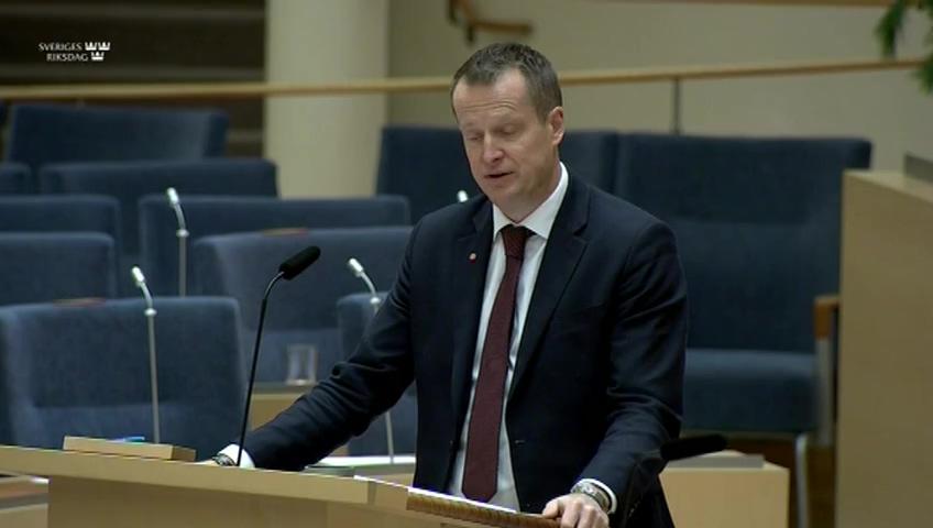 Stillbild från Interpellationsdebatt, En vätgasstrategi för Sverige