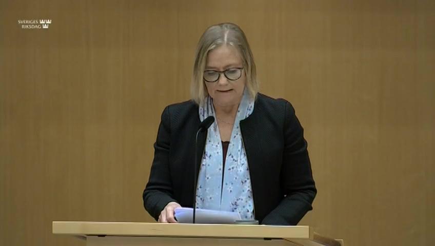 Stillbild från Debatt om förslag, Ändring i skatteavtalet mellan Sverige och Portugal