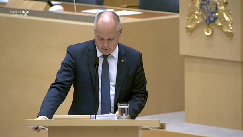 Stillbild från Interpellationsdebatt, Migrationsdomstolar och handläggningstider