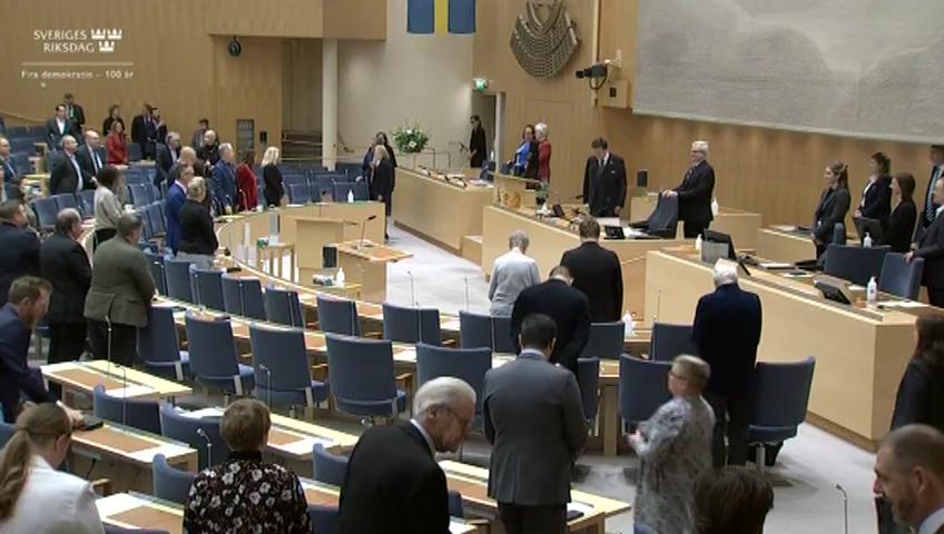 Stillbild från Regeringsförklaring, Statement of Government Policy