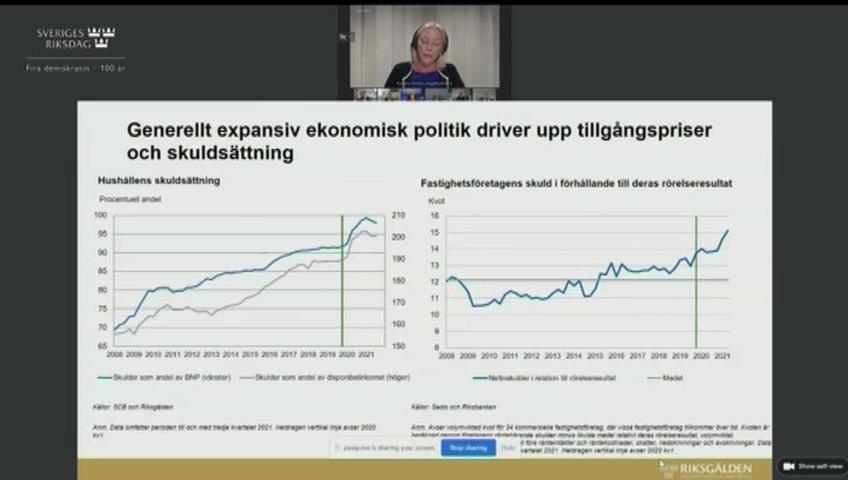 Stillbild från Öppen utfrågning, Öppen utfrågning om finansiell stabilitet