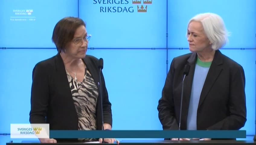 Stillbild från Presskonferens, Pressträff om utredningen Barnets bästa vid fortsatt vård enligt LVU