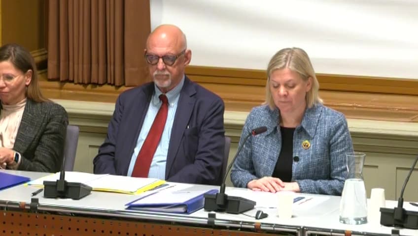 Stillbild från Öppet sammanträde, Öppet sammanträde i EU-nämnden