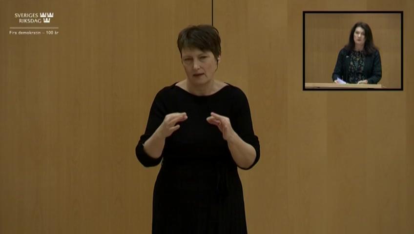 Stillbild från Utrikespolitisk debatt, Utrikespolitisk debatt - teckenspråkstolkad