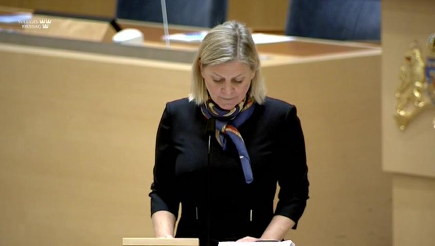 Stillbild från Interpellationsdebatt, Effekter av sänkt marginalskatt