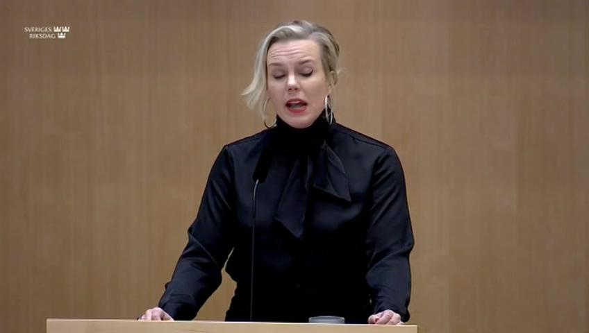 Stillbild från Debatt om förslag, Skärpta straffrättsliga sanktioner mot företag