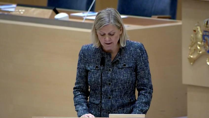 Stillbild från Interpellationsdebatt, Åtgärder för fler sysselsatta