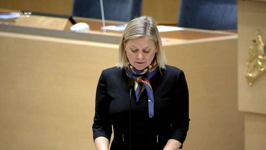 Stillbild från Interpellationsdebatt, Avfallsförbränningsskatt och kraftvärmens konkurrenskraft