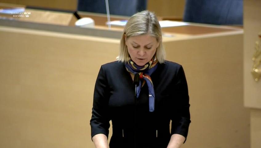 Stillbild från Interpellationsdebatt, Regeringens styråra