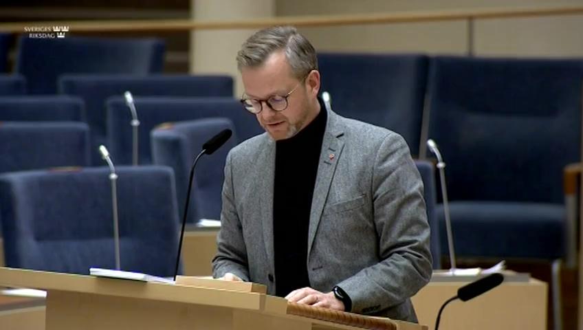 Stillbild från Interpellationsdebatt, Otryggheten i Malmö efter de senaste skjutningarna