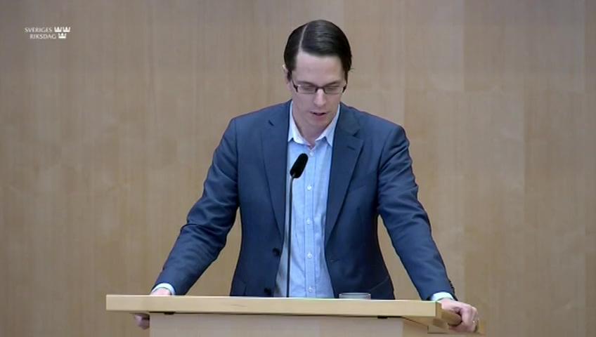 Stillbild från Debatt om förslag, Skatt på avfallsförbränning