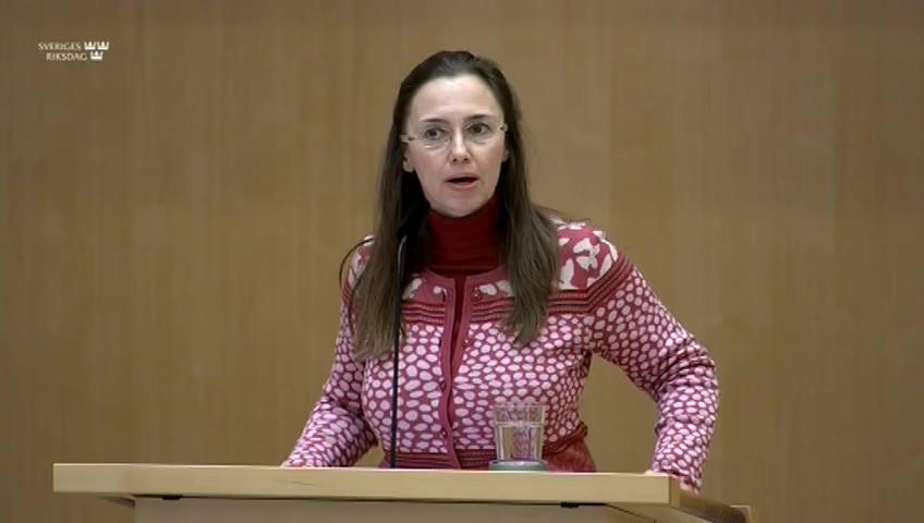 Stillbild från Debatt om förslag, Sänkt skatt på drivmedel