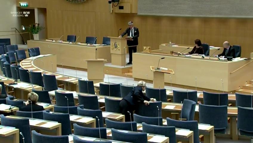 Stillbild från Debatt om förslag, Utgiftsområde 5 Internationell samverkan