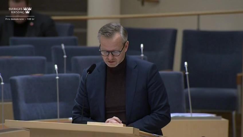 Stillbild från Interpellationsdebatt, Skatten på drivmedel