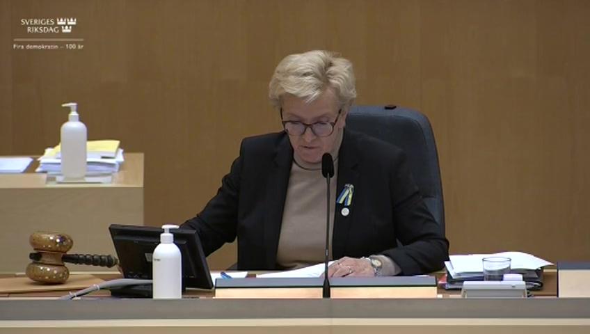 Stillbild från Debatt om förslag, Genomförande av direktivet om elektroniska vägtullssystem