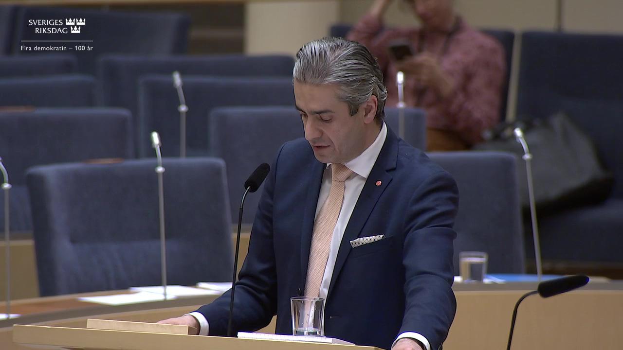 Stillbild från Interpellationsdebatt, Ökad planerbar elproduktion i södra Sverige