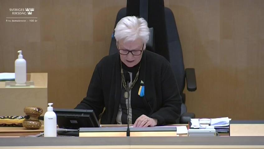 Stillbild från Debatt om förslag, Subsidiaritetsprövning av kommissionens förslag till direktiv med regler för att förhindra att legala enheter som saknar substans missbrukas för skatteändamål