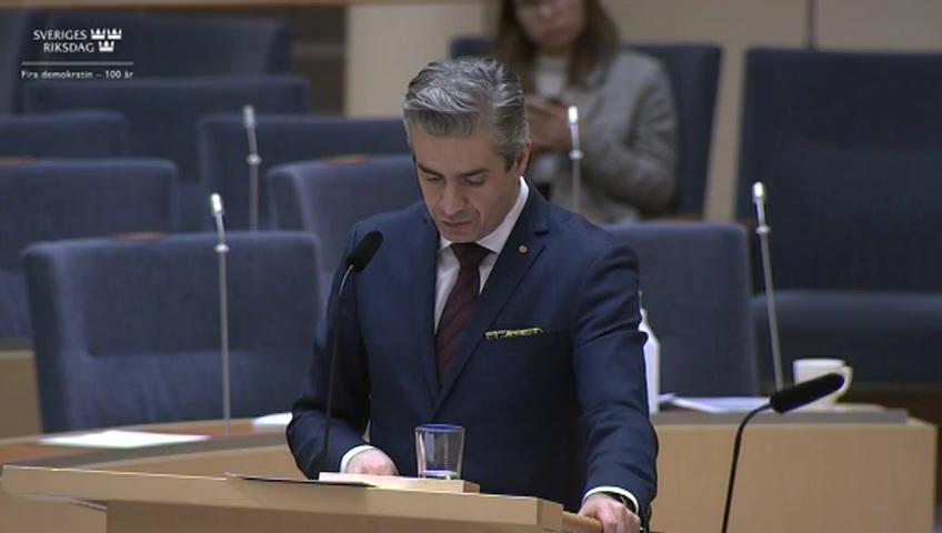 Stillbild från Interpellationsdebatt, Importen av rysk fossil energi