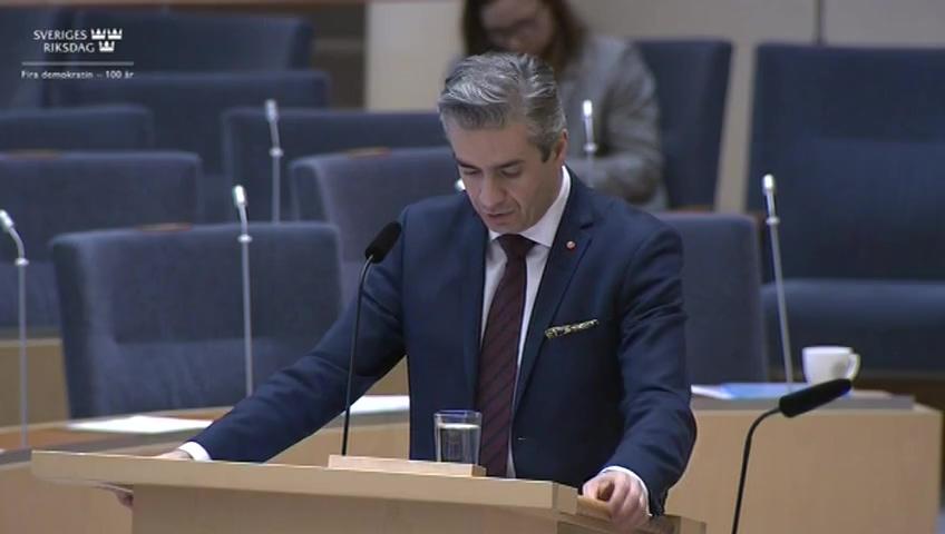 Stillbild från Interpellationsdebatt, Huaweis process i ICSID