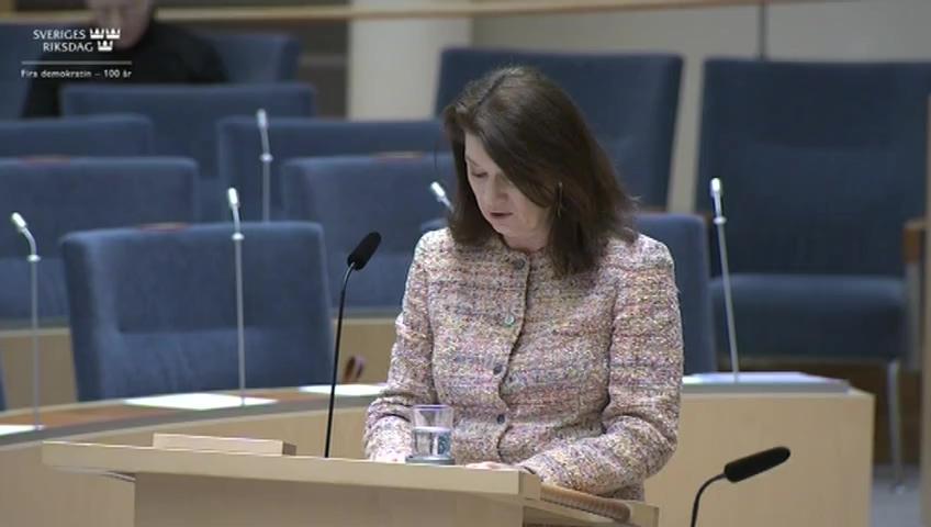 Stillbild från Interpellationsdebatt, Kurdernas kamp mot IS