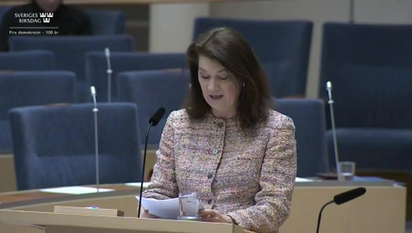 Stillbild från Interpellationsdebatt, Stärkta diplomatiska relationer med Taiwan