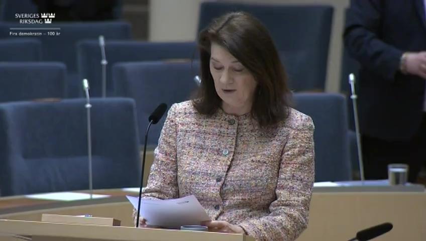 Stillbild från Interpellationsdebatt, Konkreta åtgärder mot förföljelse av kristna i Afghanistan