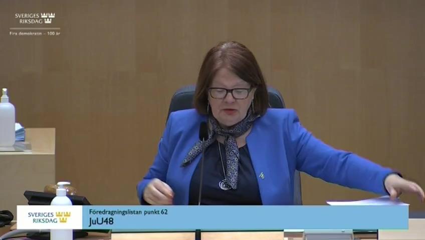 Stillbild från Debatt om förslag, Subsidiaritetsprövning av kommissionens förslag till direktiv om skydd för miljön genom straffrättsliga bestämmelser