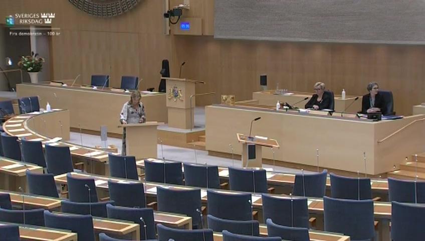 Stillbild från Interpellationsdebatt, Den danska dumpningen utanför Falsterbonäset