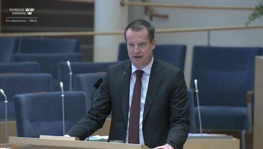 Stillbild från Interpellationsdebatt, Inre utlänningskontroller